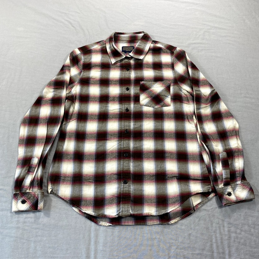 Pendleton Shirt Womens Small Red‎ Plaid Button Up Western Rodeo Casual Ladies